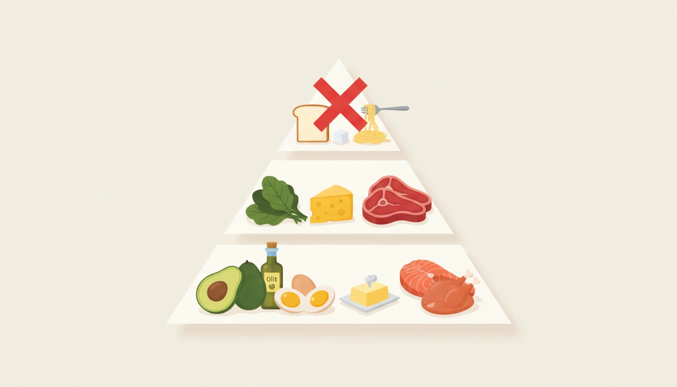 Keto food pyramid high fat low carb
