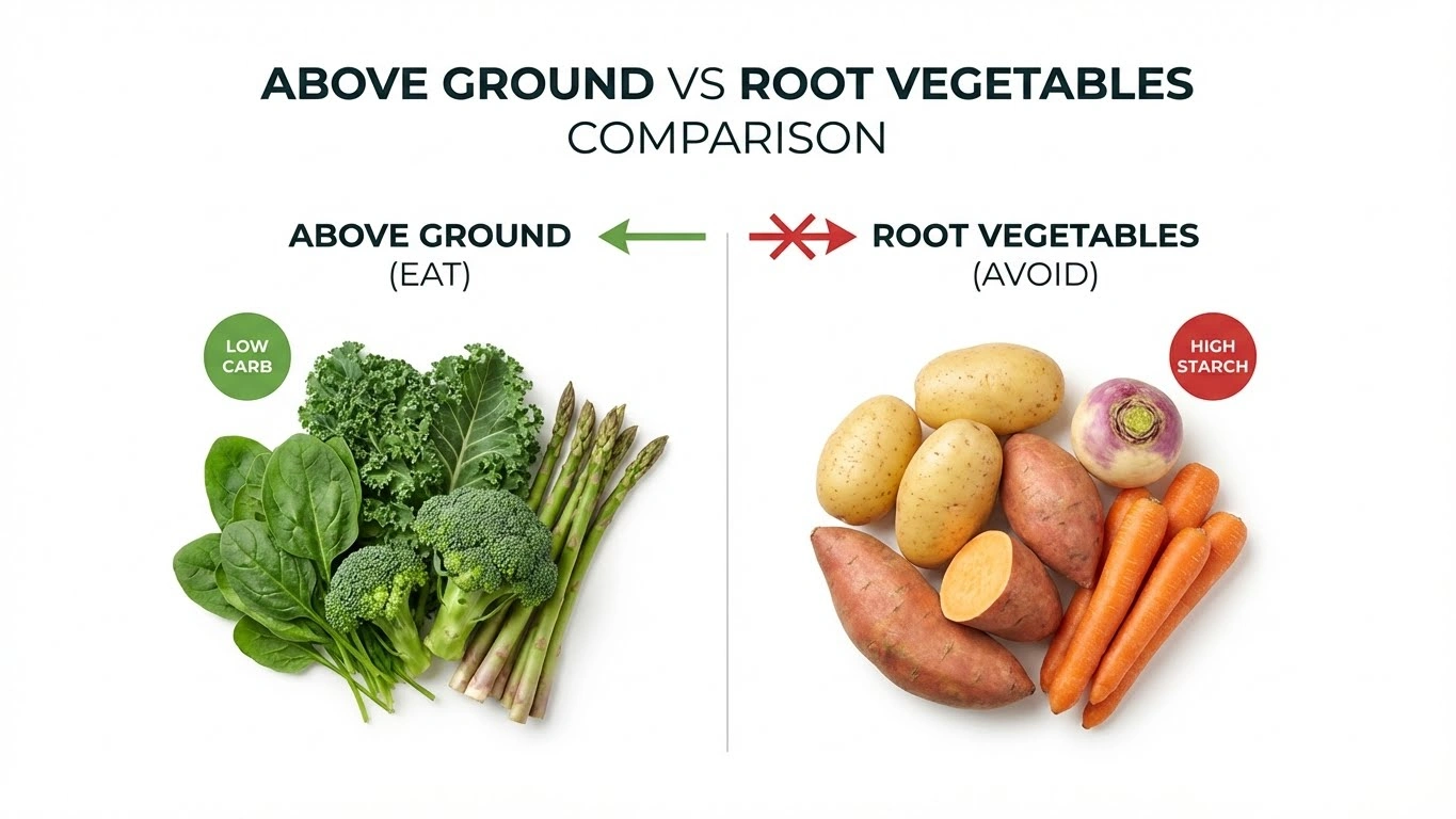 Above Ground vs Root Vegetables Comparison