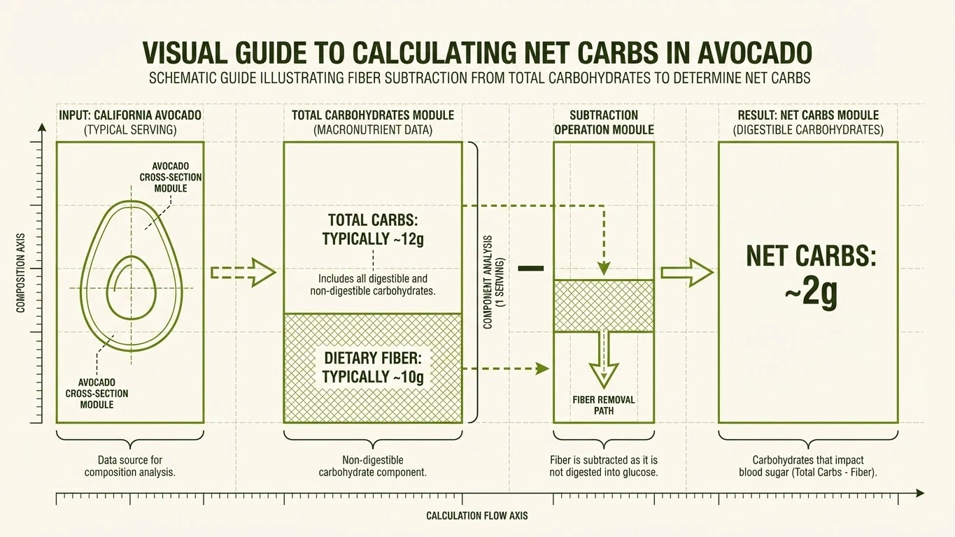 Avocado Net Carbs vs Total Carbs Breakdown