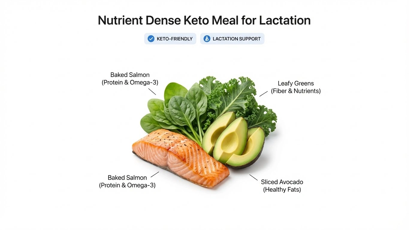 Keto breastfeeding meal plan visual