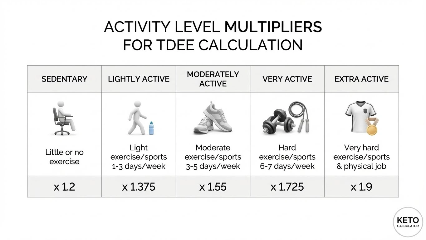 TDEE Multipliers Chart
