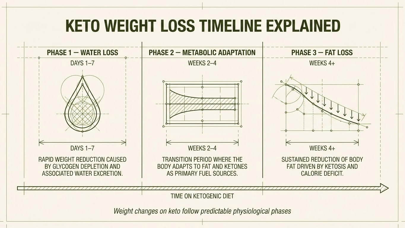 Keto Weight Loss Timeline Visual
