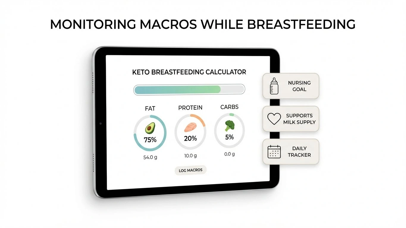 Postpartum woman using keto calculator