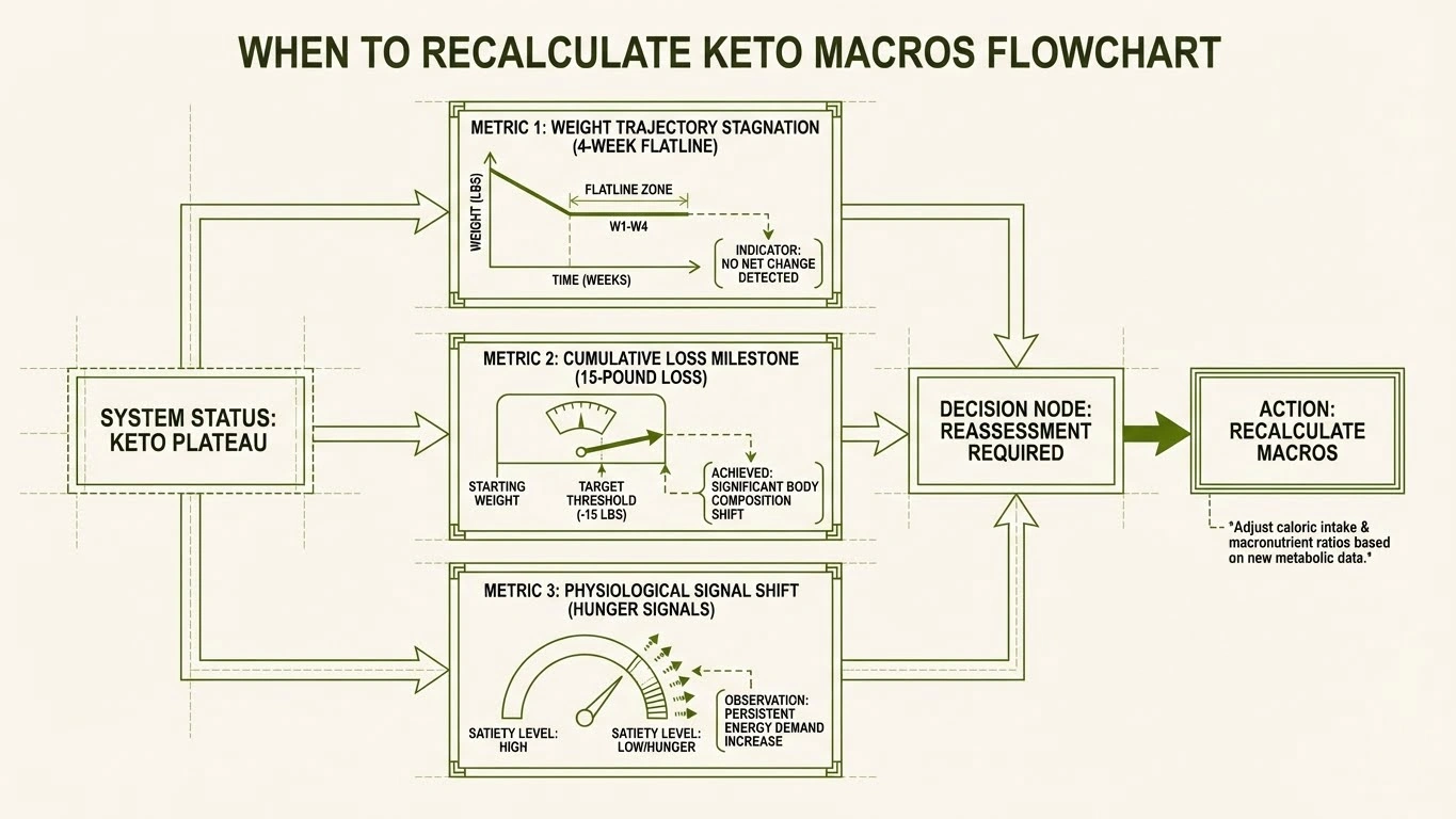 When to Recalculate Keto Macros Flowchart