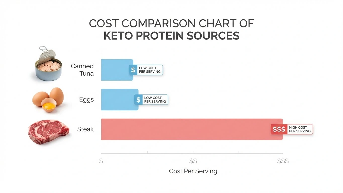 Keto on a budget protein cost comparison chart