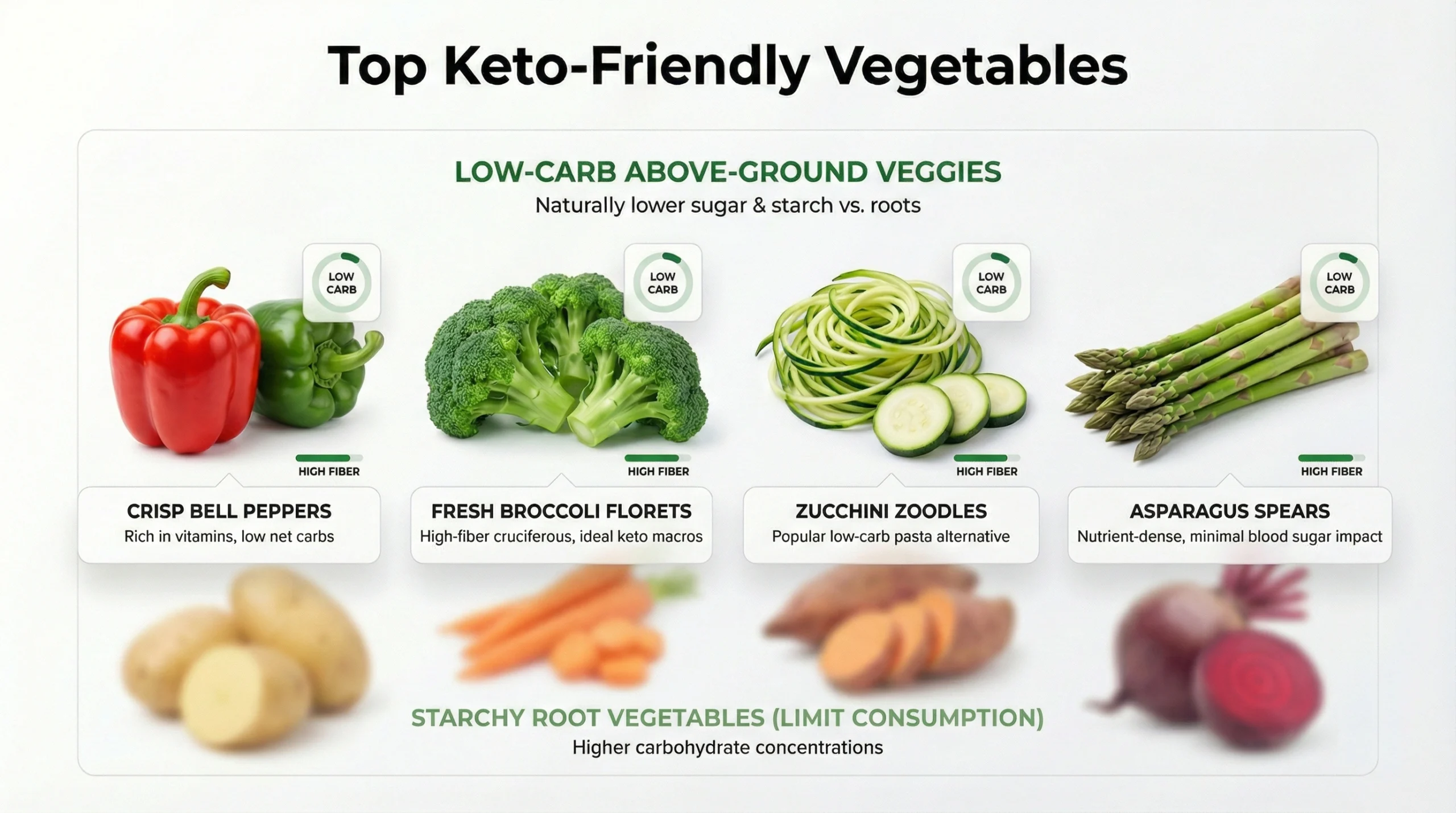 Low carb above ground vegetables guide