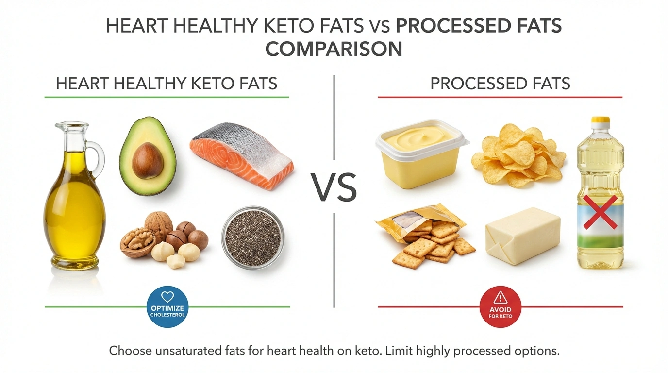 Heart healthy keto fats infographic