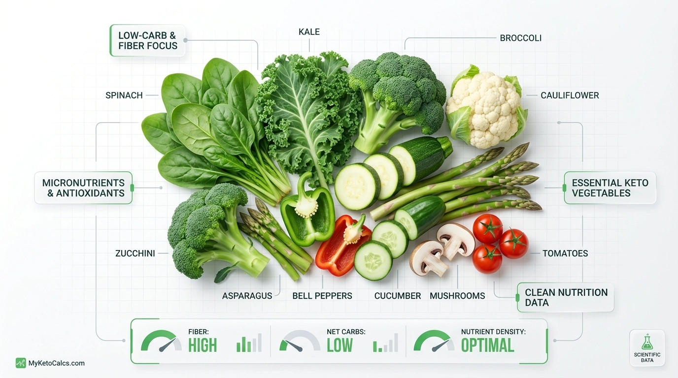 Keto diet foods overview showing key food groups for a ketogenic diet