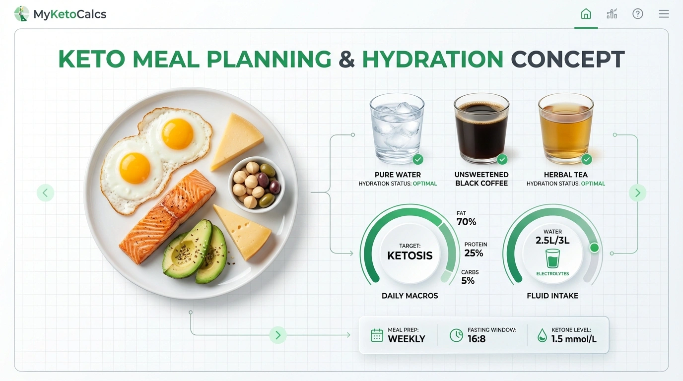 Keto diet meal planning and hydration tips for long-term success