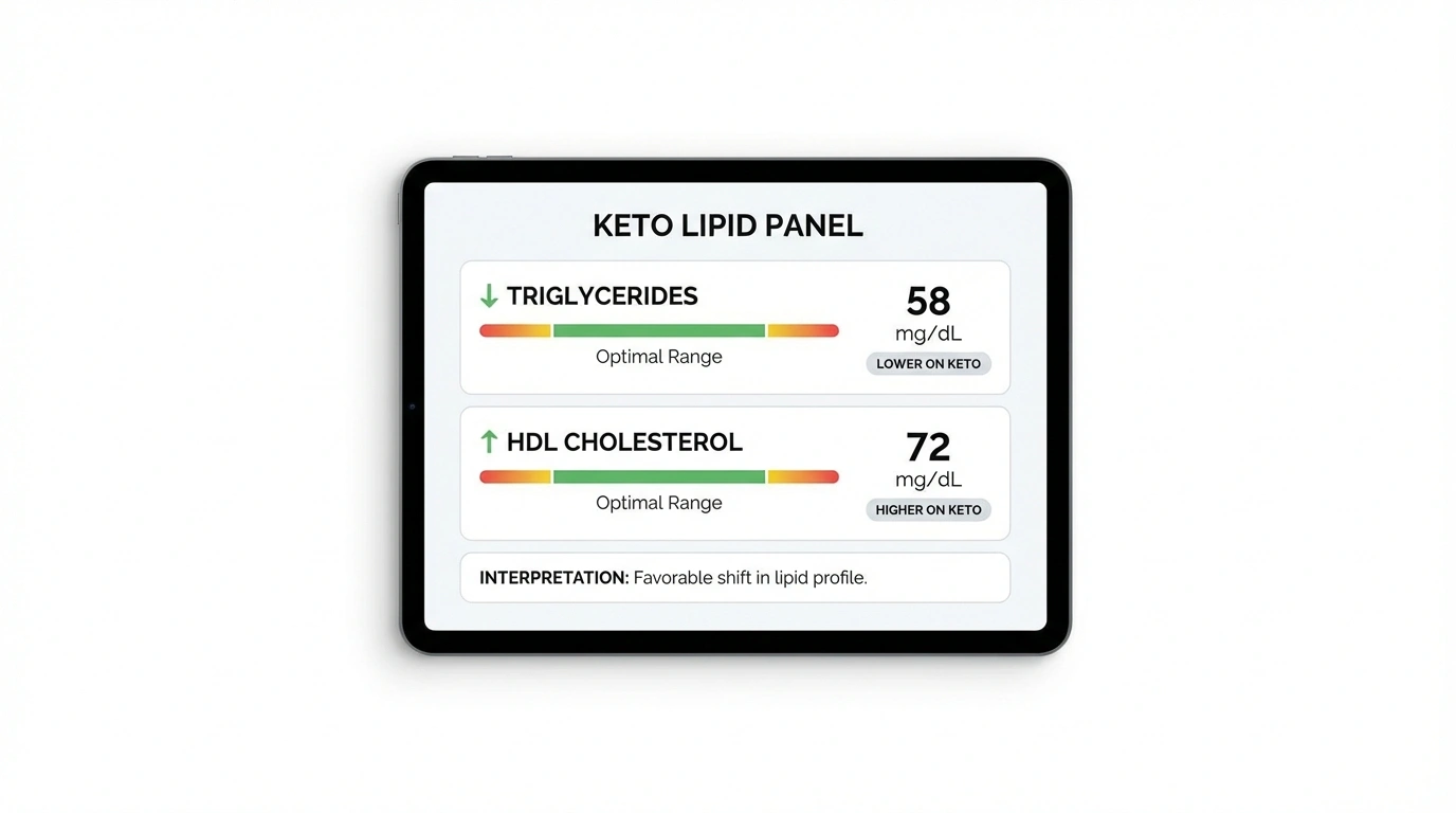doctor analyzing a lipid panel showing the relationship between keto cholesterol levels and heart health.