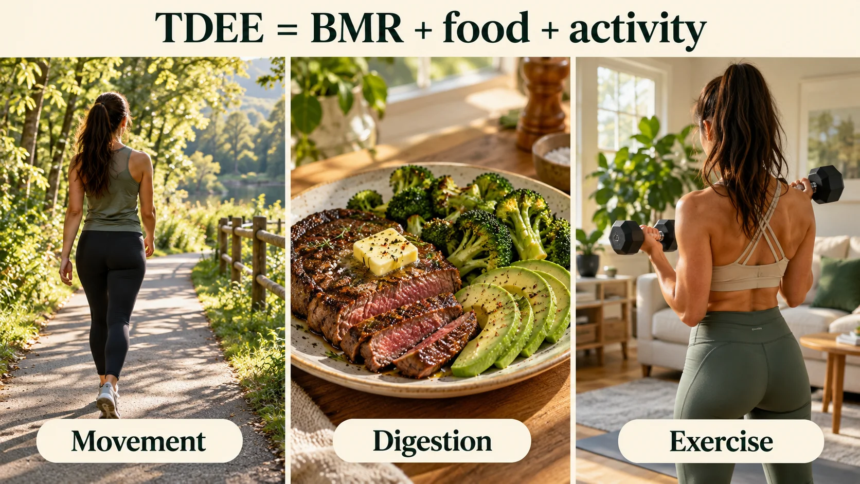 What is TDEE: BMR plus digestion plus activity and exercise, total daily energy expenditure explained
